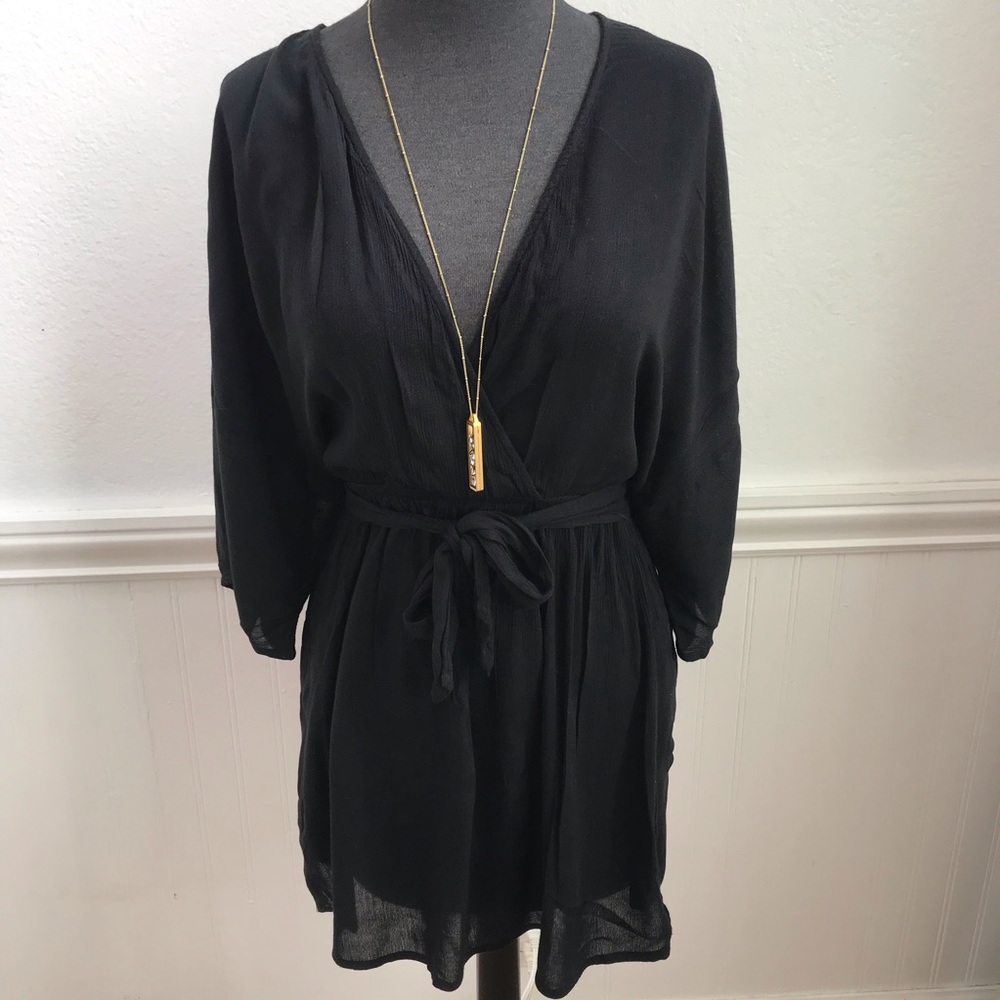 ASOS Black Faux Wrap Dress Small 🖤